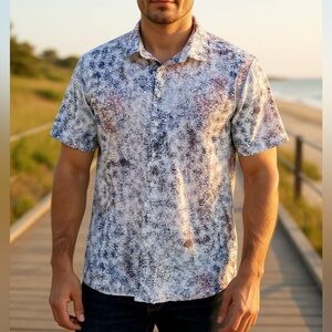 Perry Ellis Men’s Button Down Top Shirt size 2X